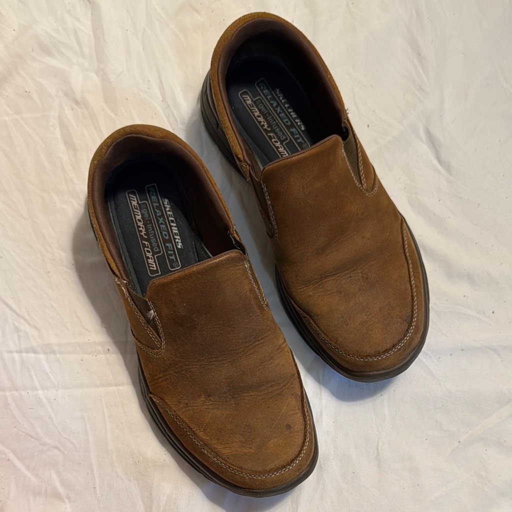 Skechers Brown Suede Loafers Slip-On